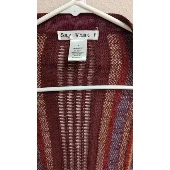 Women's Southwest style cardigan by Say What? Size L - Picture 2 of 6